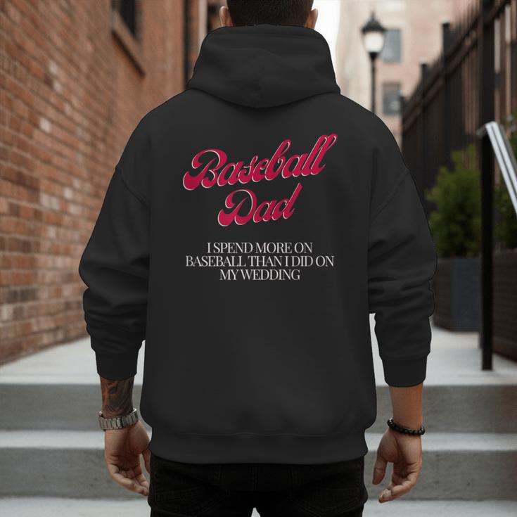 Baseball Dad Travel Ball Little League Husband Wedding Men's Hoodie Back Print Baseball Dad Travel Ball Little League Husband Wedding Men's Hoodie Back Print