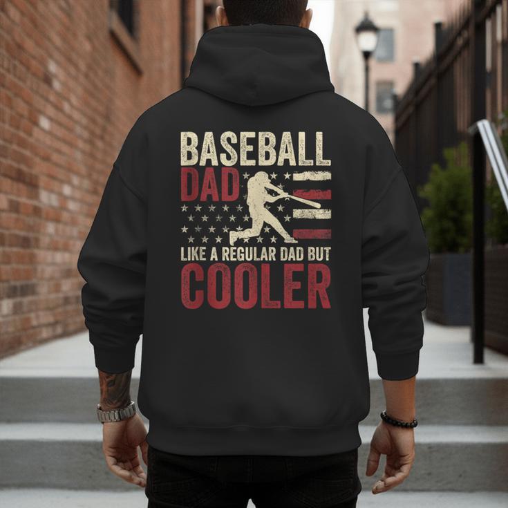 Baseball Dad Vintage Baseball Father’s Day Men's Hoodie Back Print Baseball Dad Vintage Baseball Father’s Day Men's Hoodie Back Print