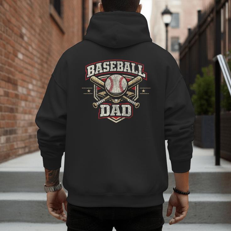 Baseball Fan Dad Father Vintage Baseball Dad Men's Hoodie Back Print Baseball Fan Dad Father Vintage Baseball Dad Men's Hoodie Back Print