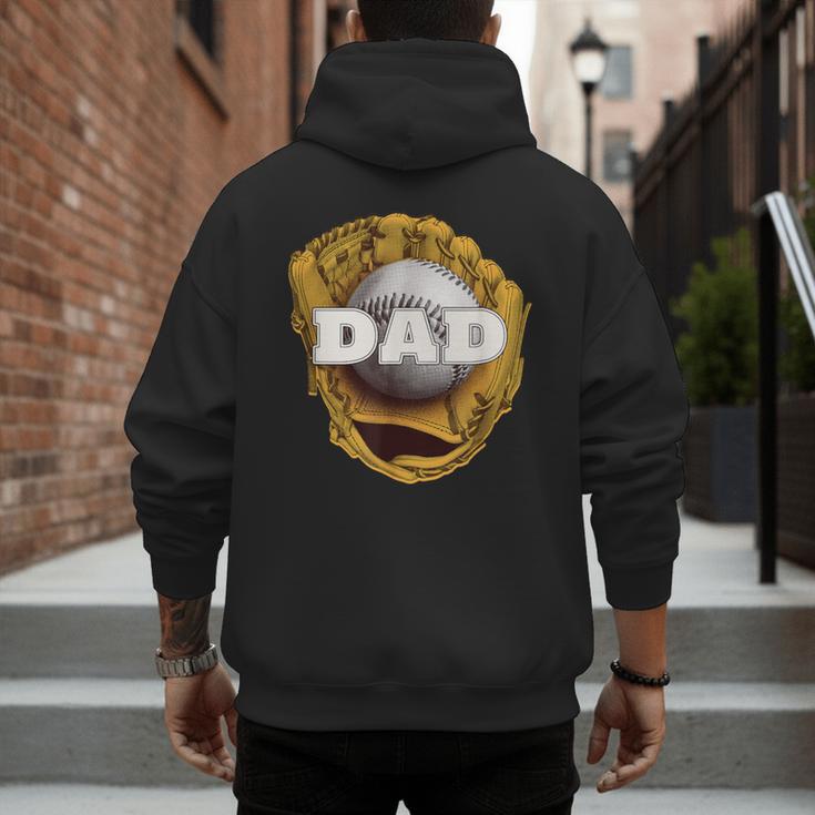 Baseball Sports Baseball Dad Men's Hoodie Back Print