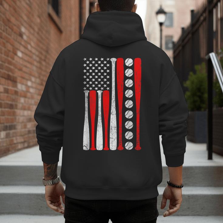 Baseball USA Flag Baseball Lover Baseball Dad Men's Hoodie Back Print Baseball USA Flag Baseball Lover Baseball Dad Men's Hoodie Back Print