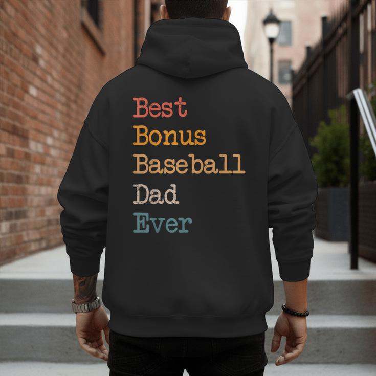 Best Bonus Baseball Dad Ever Softball Stepdad From Daughter Men's Hoodie Back Print Best Bonus Baseball Dad Ever Softball Stepdad From Daughter Men's Hoodie Back Print