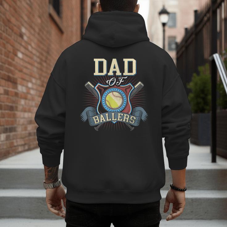 Dad Of Ballers Volleyball Baseball Dad Of Baller Dad Of Men's Hoodie Back Print Dad Of Ballers Volleyball Baseball Dad Of Baller Dad Of Men's Hoodie Back Print