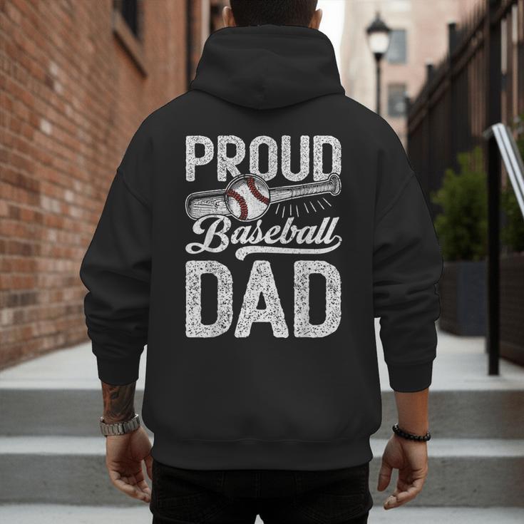 Dad Baseball For Men Proud Baseball Dad & Son Men's Hoodie Back Print