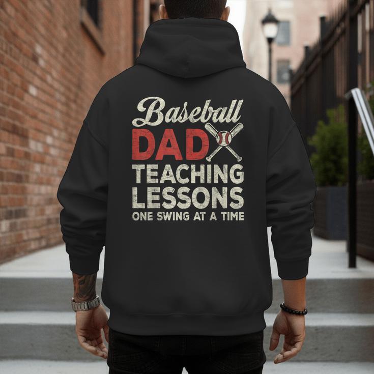 Dad Baseball Dad Teaching Lessons One Swing At A Time Men's Hoodie Back Print Dad Baseball Dad Teaching Lessons One Swing At A Time Men's Hoodie Back Print