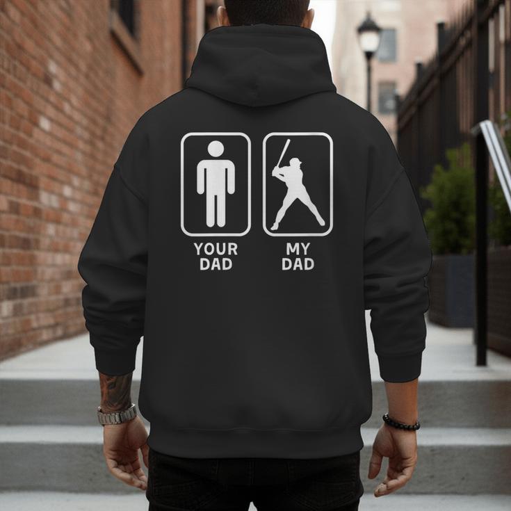 Your Dad My Dad Is Cooler Baseball Dad Men's Hoodie Back Print Your Dad My Dad Is Cooler Baseball Dad Men's Hoodie Back Print
