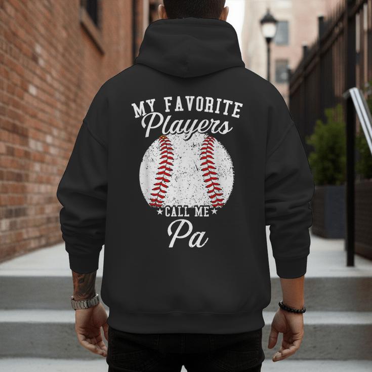 My Favorite Baseball Player Calls Me Pa Baseball Dads Men's Hoodie Back Print My Favorite Baseball Player Calls Me Pa Baseball Dads Men's Hoodie Back Print