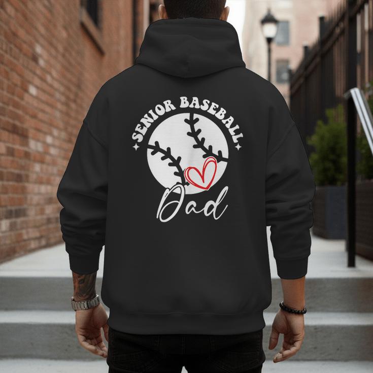 The Last Home Run Season Senior Baseball Dad 2025 2 SIDES Men's Hoodie Back Print