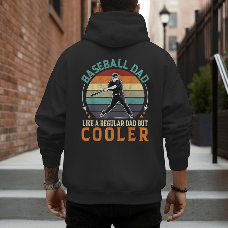 Men Baseball Dad Like a Regular Dad But Cooler Vintage Men's Hoodie Back Print