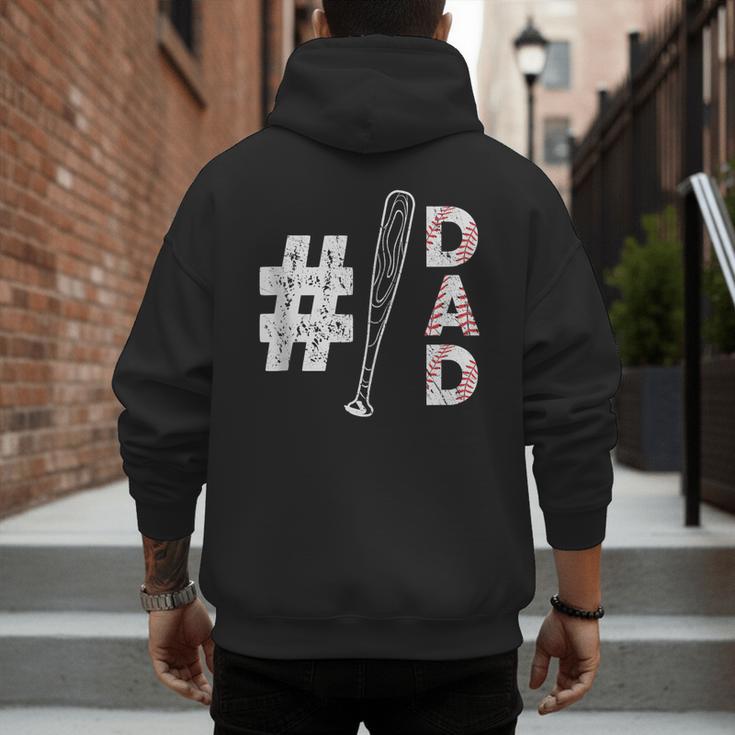 Number One Baseball Dad Fathers Day Baseball Player Dad Men's Hoodie Back Print Number One Baseball Dad Fathers Day Baseball Player Dad Men's Hoodie Back Print