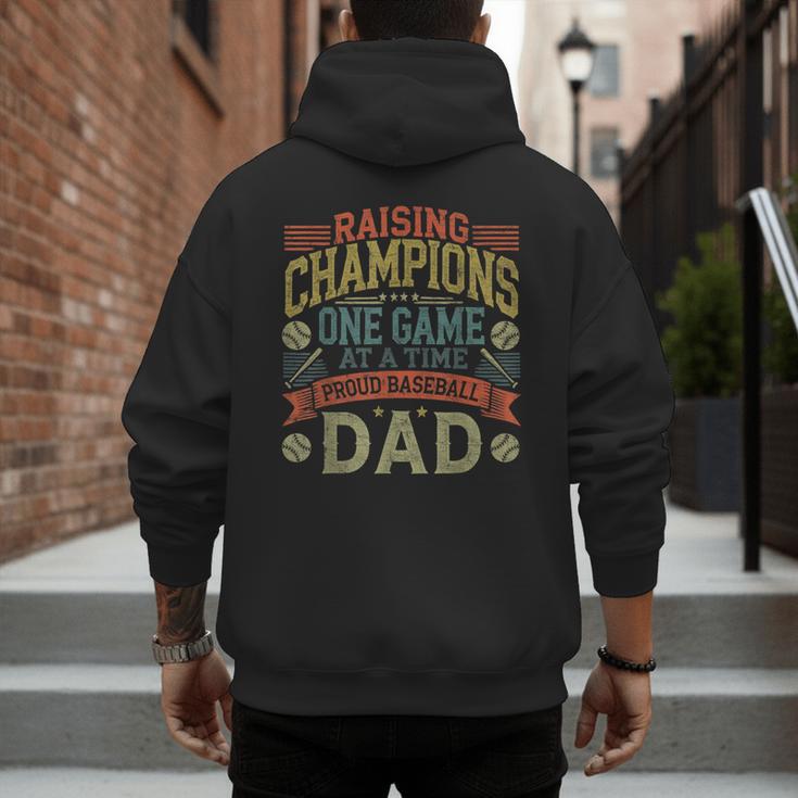 Raising Champions One Game At A Time Proud Baseball Dad Men's Hoodie Back Print Raising Champions One Game At A Time Proud Baseball Dad Men's Hoodie Back Print