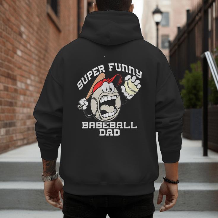 Super Baseball Dad Men's Hoodie Back Print Super Baseball Dad Men's Hoodie Back Print