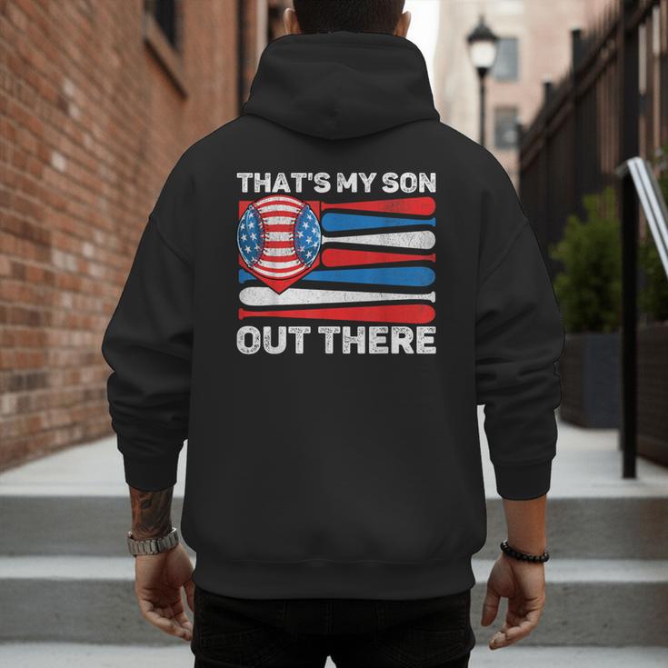 That's My Son Out There Baseball Dad For Men 4th Of July Men Men's Hoodie Back Print That's My Son Out There Baseball Dad For Men 4th Of July Men Men's Hoodie Back Print