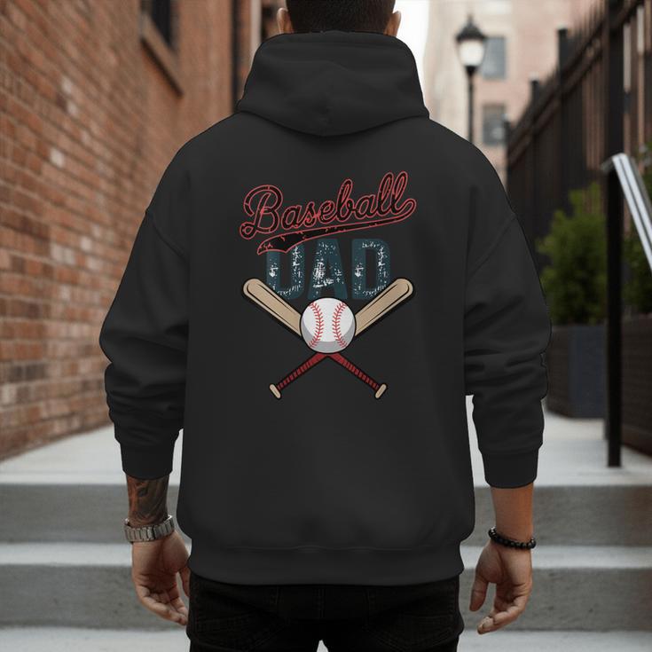 Vintage Baseball Dad Father's Day Birthday Matching Family Men's Hoodie Back Print Vintage Baseball Dad Father's Day Birthday Matching Family Men's Hoodie Back Print
