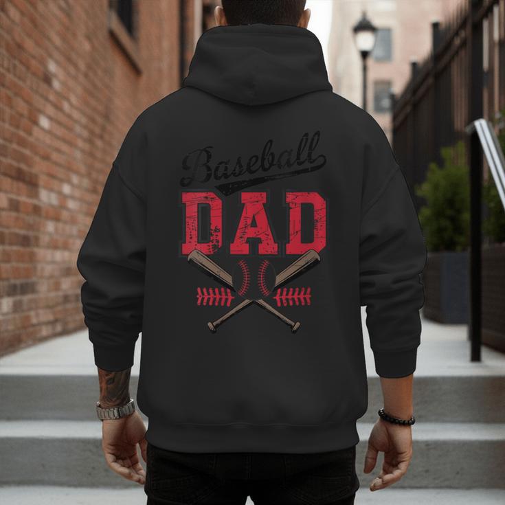 Vintage Baseball Dad Father's Day Game Day Toddlers Men's Hoodie Back Print Vintage Baseball Dad Father's Day Game Day Toddlers Men's Hoodie Back Print