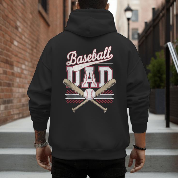 Vintage Baseball Dad Father's Day Husband Daddy Dad In Law Men's Hoodie Back Print Vintage Baseball Dad Father's Day Husband Daddy Dad In Law Men's Hoodie Back Print
