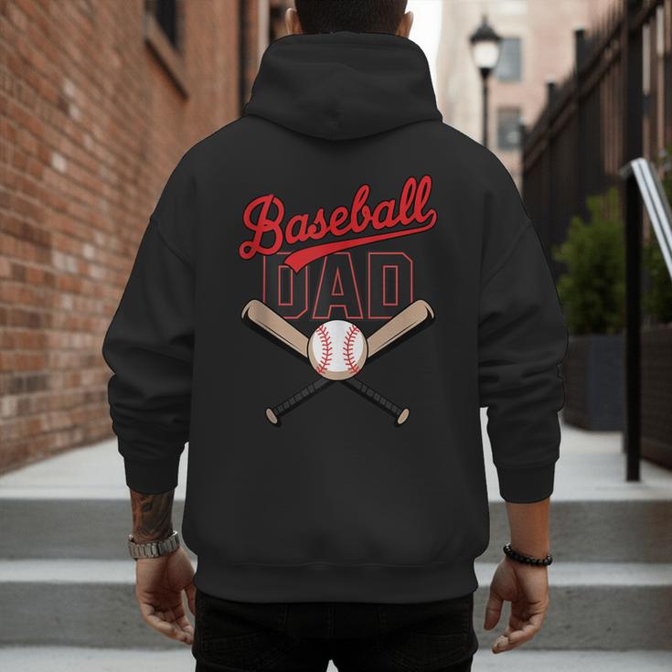 Vintage Baseball Dad Matching Family Father's Day Humor Dad Men's Hoodie Back Print