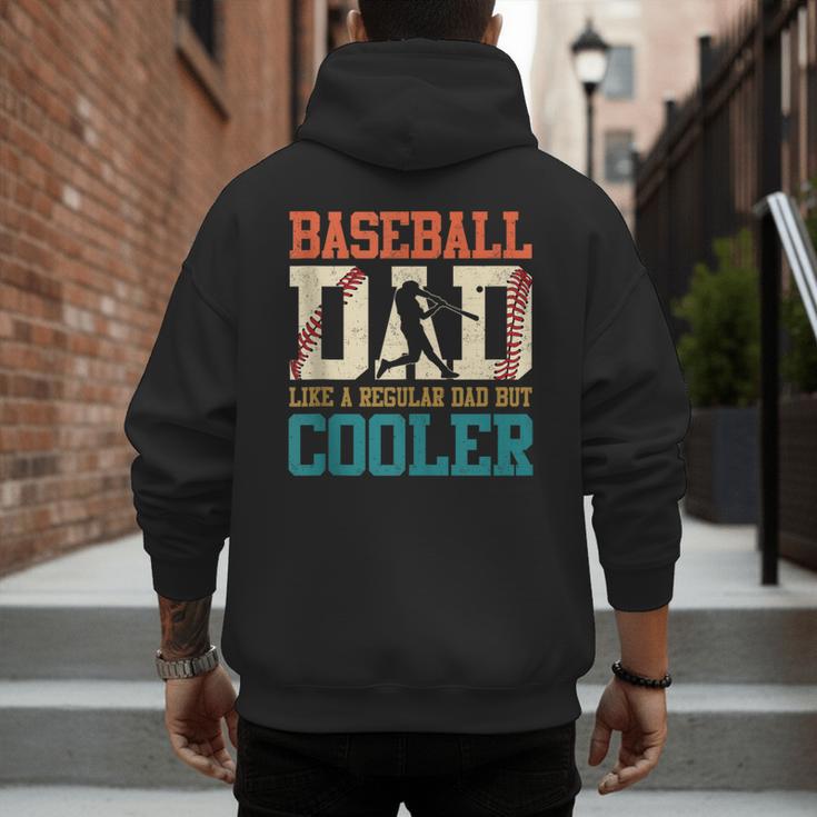 Vintage Baseball Dad Like a Regular Dad But Cooler Men Men's Hoodie Back Print