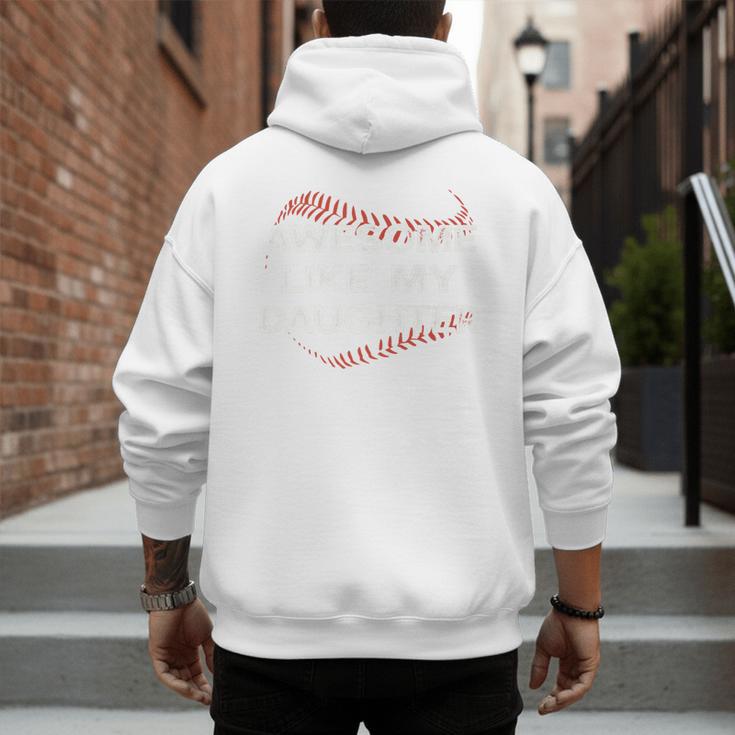 Awesome Like My Daughter Baseball Dad Premium Men's Hoodie Back Print Awesome Like My Daughter Baseball Dad Premium Men's Hoodie Back Print
