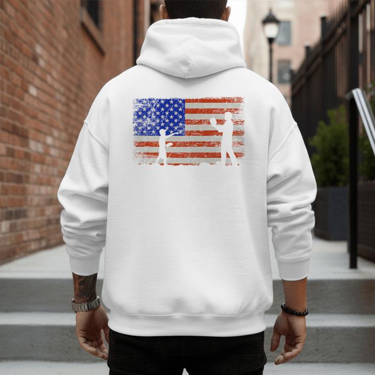 Baseball Coach Baseball Dad American Flag Premium Men's Hoodie Back Print Baseball Coach Baseball Dad American Flag Premium Men's Hoodie Back Print