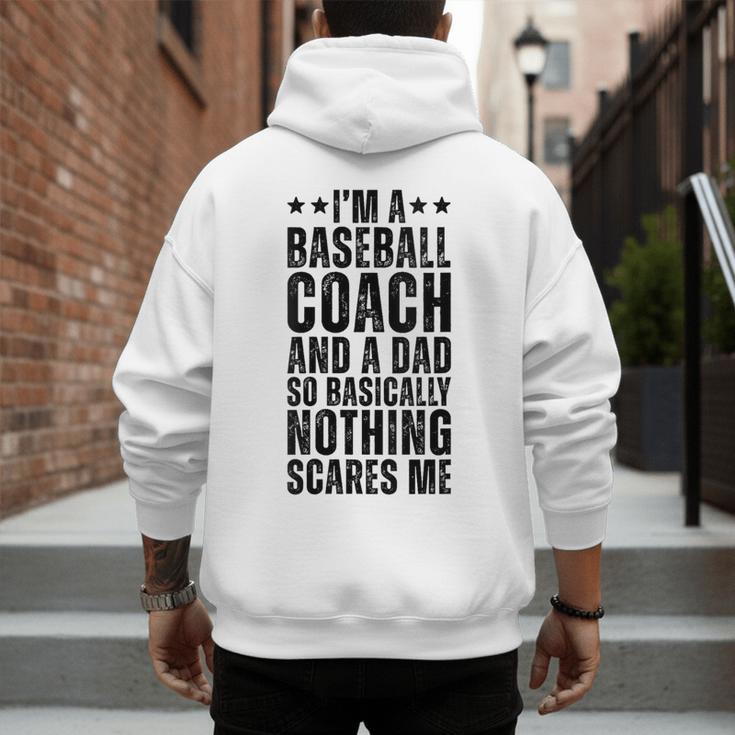 Baseball Coach And A Dad So Basically Baseball Dad Men's Hoodie Back Print