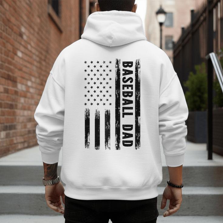 Baseball Dad American Flag Grunge Retro Vintage Father Raglan Baseball Tee Men's Hoodie Back Print Baseball Dad American Flag Grunge Retro Vintage Father Raglan Baseball Tee Men's Hoodie Back Print