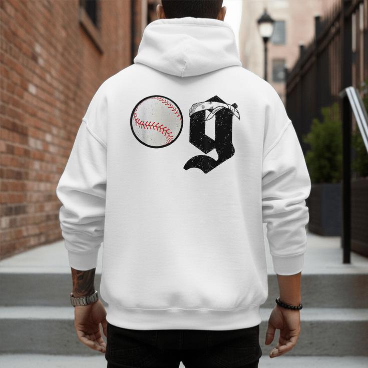 Baseball Dad Coach Old Head OG Old School Baller White Men's Hoodie Back Print Baseball Dad Coach Old Head OG Old School Baller White Men's Hoodie Back Print