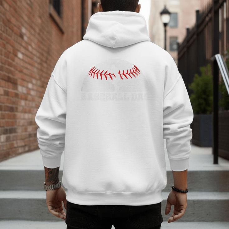 Baseball Dad Father's Day Men Sports Lover Premium Men's Hoodie Back Print Baseball Dad Father's Day Men Sports Lover Premium Men's Hoodie Back Print