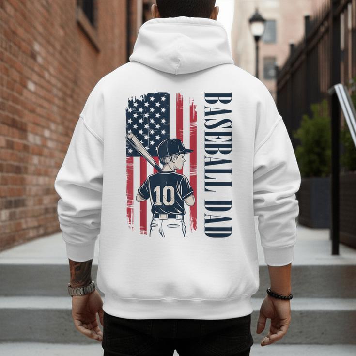 Baseball Dad Flag Tee I Raised Mine Ballpark Dad Men's Hoodie Back Print Baseball Dad Flag Tee I Raised Mine Ballpark Dad Men's Hoodie Back Print