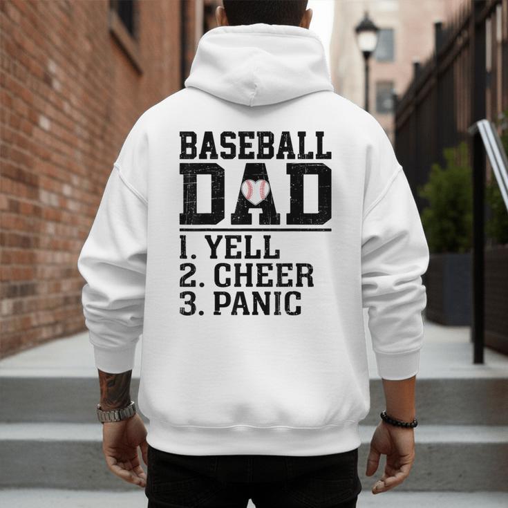Baseball Dad Parent Of Player Family Sports Fan Lover Men's Hoodie Back Print