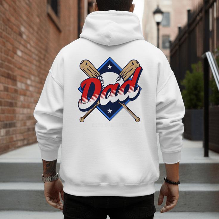 Baseball Dad Baseball Premium Men's Hoodie Back Print Baseball Dad Baseball Premium Men's Hoodie Back Print
