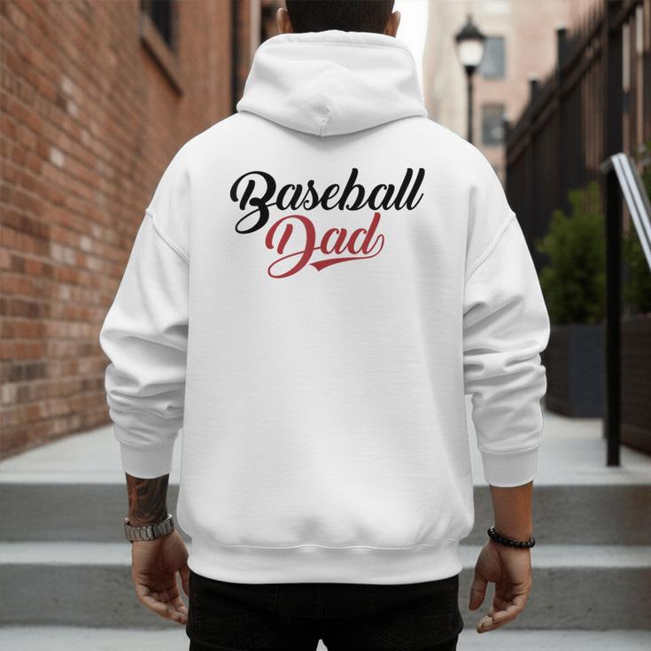 Baseball Dad Script Men's Hoodie Back Print