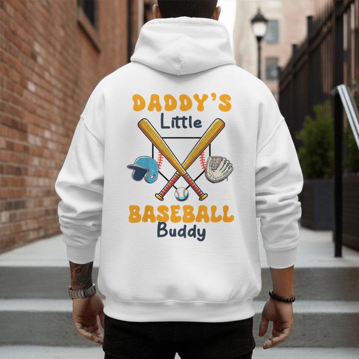 Baseball Daddy's Little Baseball Lover Kid Father's Day Men's Hoodie Back Print