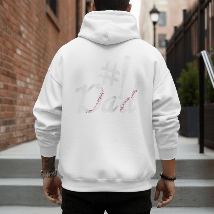 Baseball Player Dad Papa Fathers Day Number One Baseball Dad Raglan Baseball Tee Men's Hoodie Back Print Baseball Player Dad Papa Fathers Day Number One Baseball Dad Raglan Baseball Tee Men's Hoodie Back Print