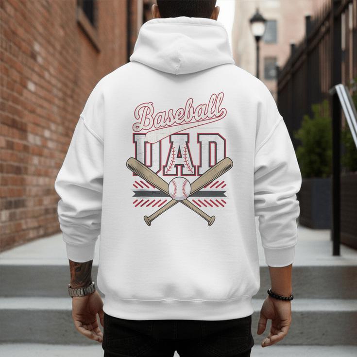 Best Baseball Dad Ever Vintage Baseball Daddy Father's Day Men's Hoodie Back Print Best Baseball Dad Ever Vintage Baseball Daddy Father's Day Men's Hoodie Back Print
