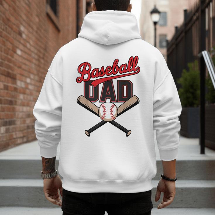 Father's Day Baseball Dad Daddy Vintage Game Day Boys Kids Men's Hoodie Back Print Father's Day Baseball Dad Daddy Vintage Game Day Boys Kids Men's Hoodie Back Print