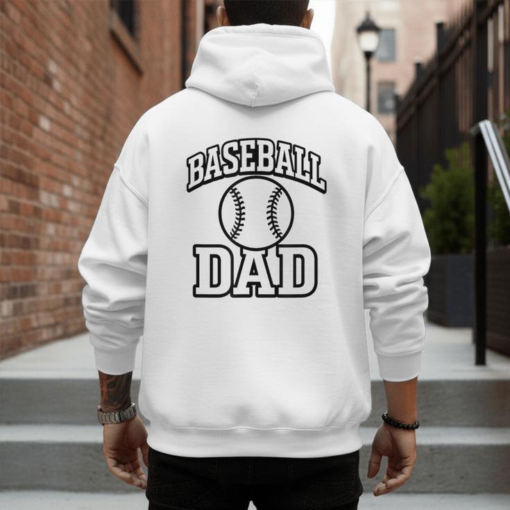 Minimalist Baseball Dad Men's Hoodie Back Print Minimalist Baseball Dad Men's Hoodie Back Print