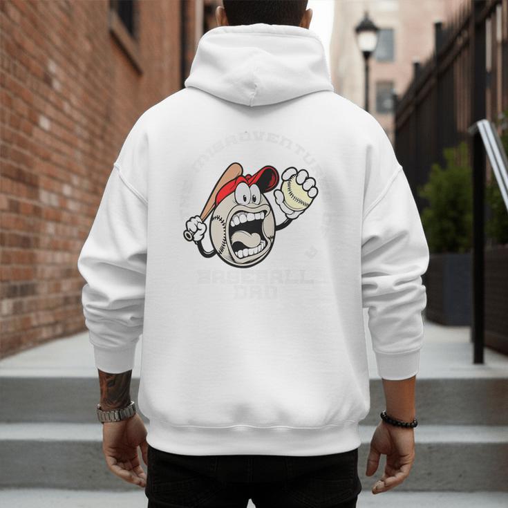 The Misadventures Of A Baseball Dad Premium Men's Hoodie Back Print
