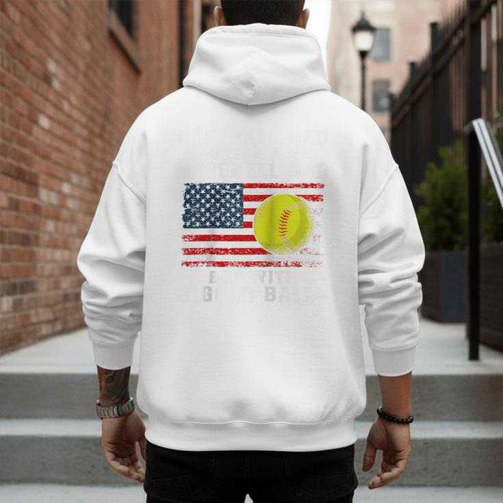 Patriotic Softball Dad Like A Baseball Dad Raglan Baseball Tee Men's Hoodie Back Print Patriotic Softball Dad Like A Baseball Dad Raglan Baseball Tee Men's Hoodie Back Print