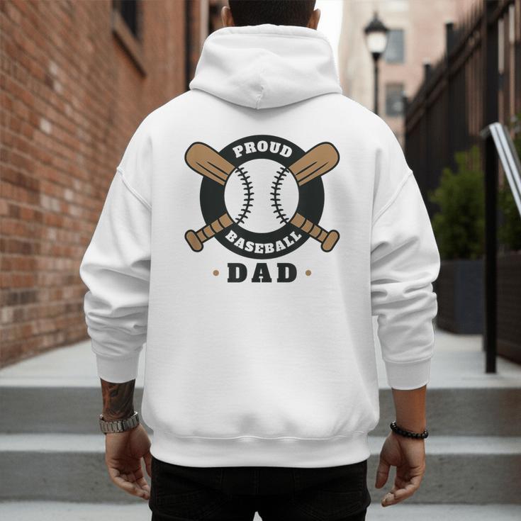 Proud Baseball Dad Men's Hoodie Back Print
