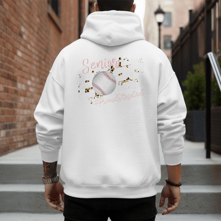 Proud Stepdad Of A 2025 Senior Baseball Dad Graduation Premium Men's Hoodie Back Print Proud Stepdad Of A 2025 Senior Baseball Dad Graduation Premium Men's Hoodie Back Print