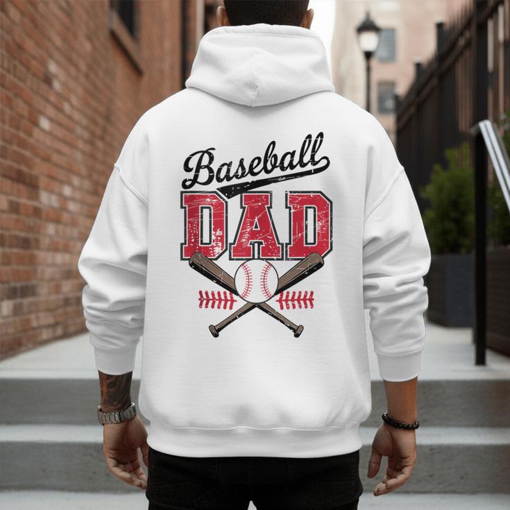 Vintage Baseball Dad Daddy Father's Day Baseball Players Men's Hoodie Back Print Vintage Baseball Dad Daddy Father's Day Baseball Players Men's Hoodie Back Print
