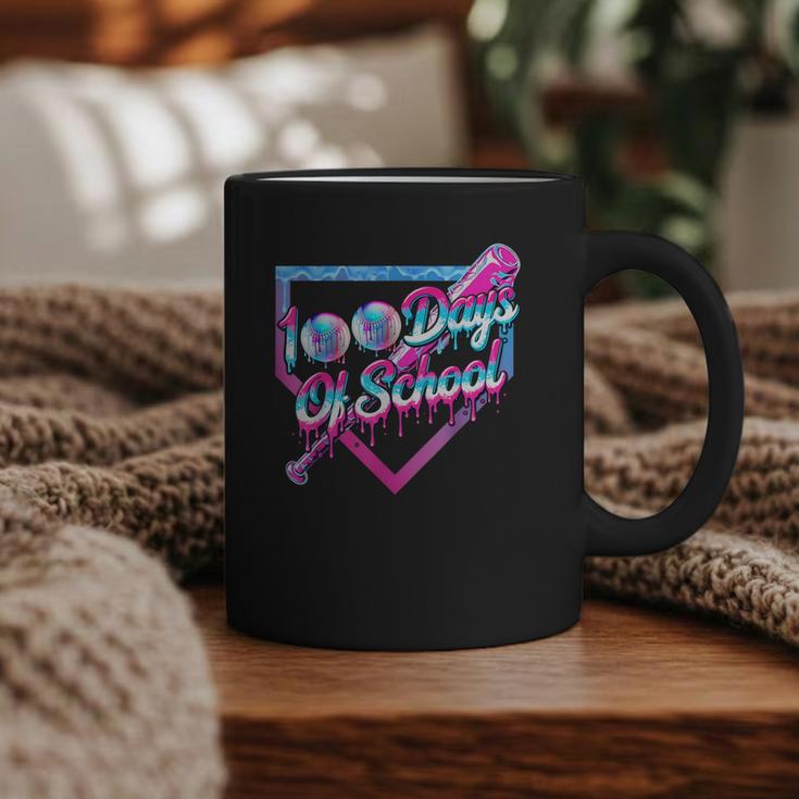 100 Days Of School Baseball 100th Day Ice Cream Boys Kids Graphic Print Coffee Mug