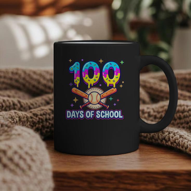 100 Days Of School Baseball Ice Cream Drip Kids Boys Teacher Graphic Print Coffee Mug