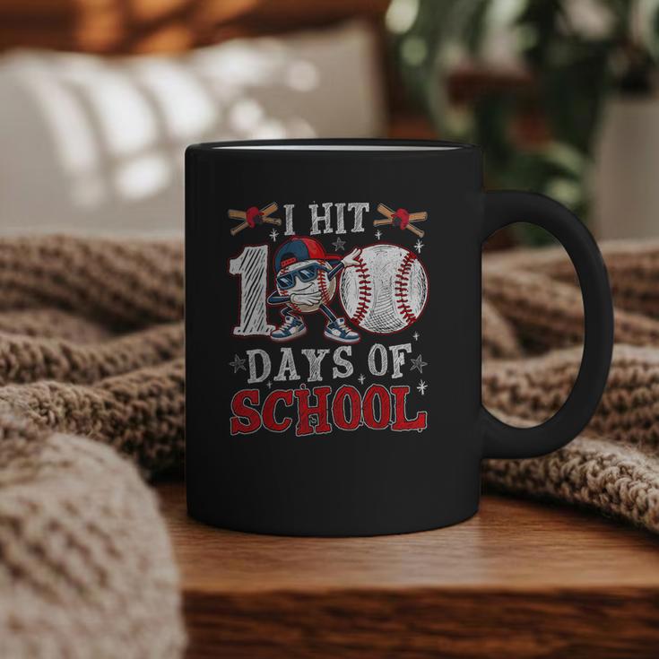 100 Days Of School Dabbing Baseball Hit Student Kids Boys Graphic Print Coffee Mug