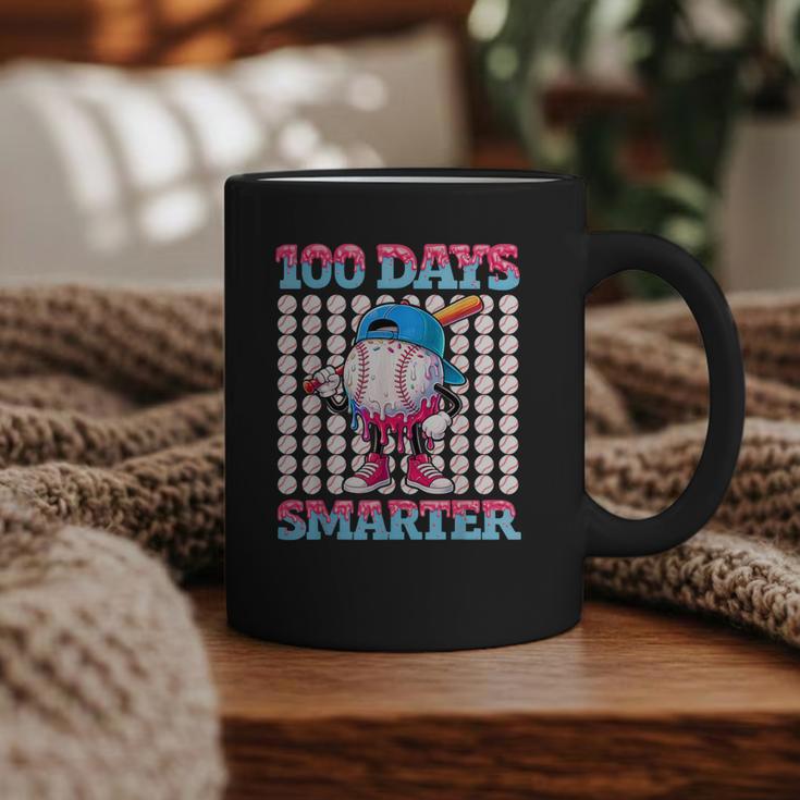 100 Days Smarter Baseball Drip Boys 100 Days Of School Kids Graphic Print Coffee Mug