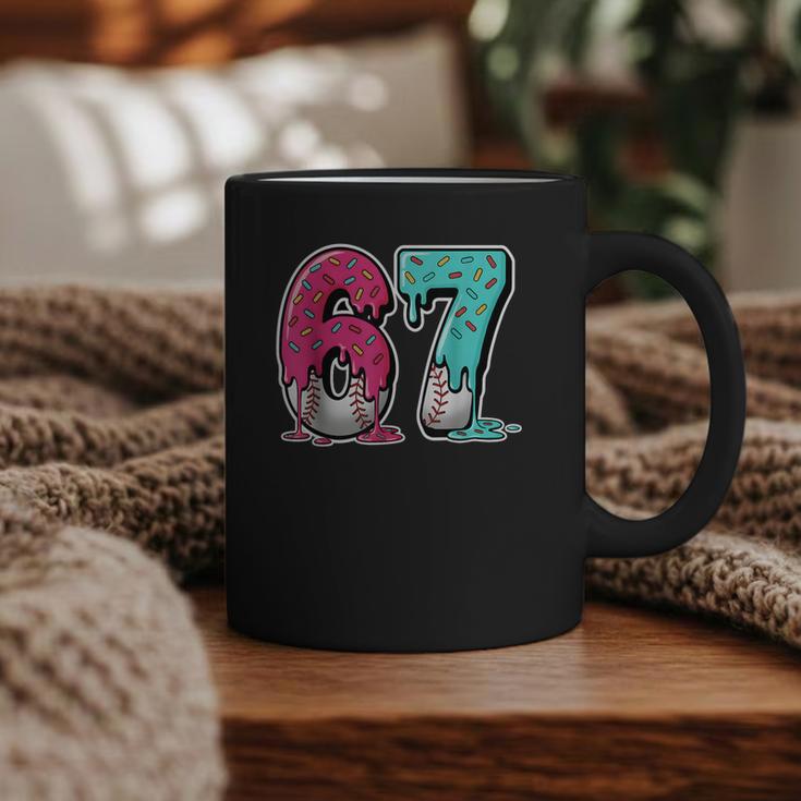67 Ice Cream Drip Baseball Gen Alpha Slang Six Seven Meme Graphic Print Coffee Mug