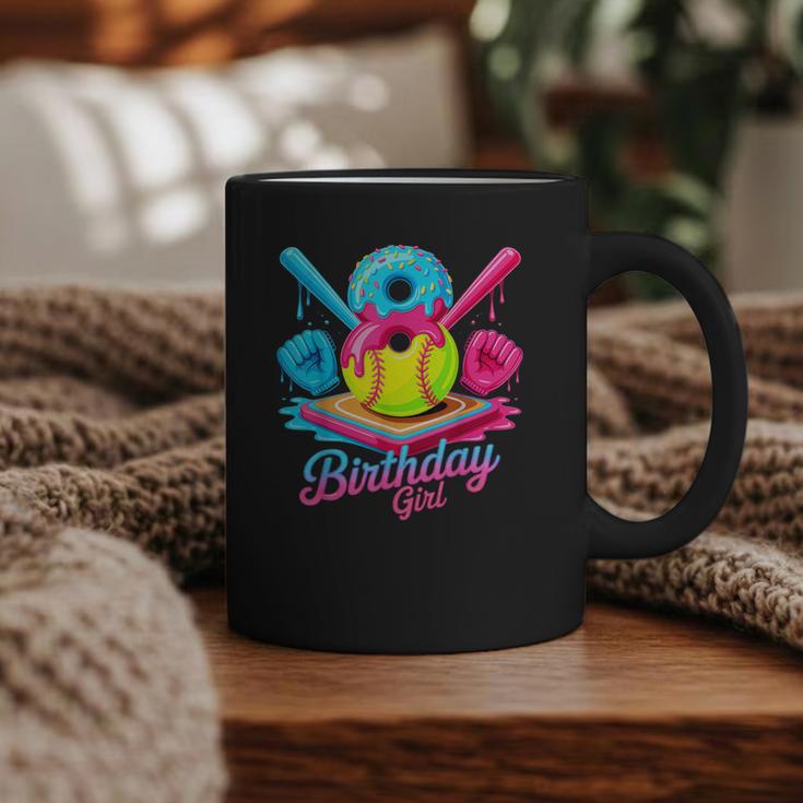 8th Birthday Baseball Ice Cream Drip 8 Years Old Girls B-Day Graphic Print Coffee Mug