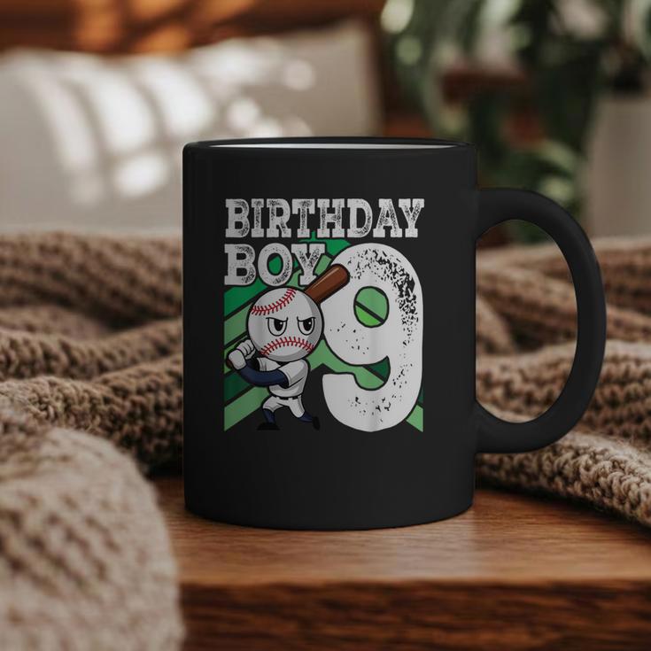9th Birthday Baseball Birthday Party 9th Birthday Boy Graphic Print Coffee Mug