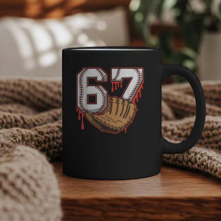Baseball 67 Six Seven Alpha Slang 6 7 Meme Kids Teachers Boy Graphic Print Coffee Mug